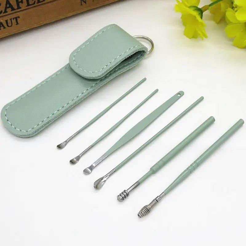Set Of 6 Ear Pick Earwax Removal Kit, Ear Care Set, Ear Wax Removal Tool, Stainless Steel Earpick Wax Remover Piercing Kit, Earwax Collector Cleaning Ear Care Tools, Ear Wax Curette Spoon Set Of 6 Ear Pick Earwax Removal Kit, Ear Care Set, Ear Wax Removal Tool, Stainless Steel Earpick Wax Remover Piercing Kit, Earwax Collector Cleaning Ear Care Tools, Ear Wax Curette Spoon